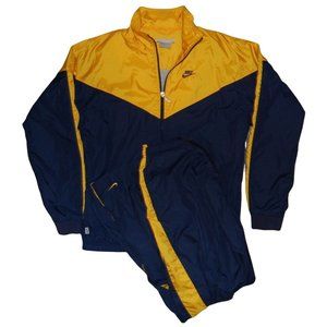 Vintage Nike Tracksuit Full Zip Jacket Pants Set Men's Medium Yellow Blue